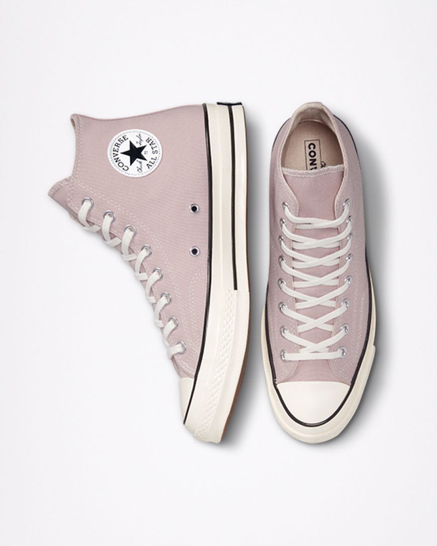 Tenis Converse Chuck 70 Lona Cano Alto Feminino Cinzentas Pretas | PT Z009754